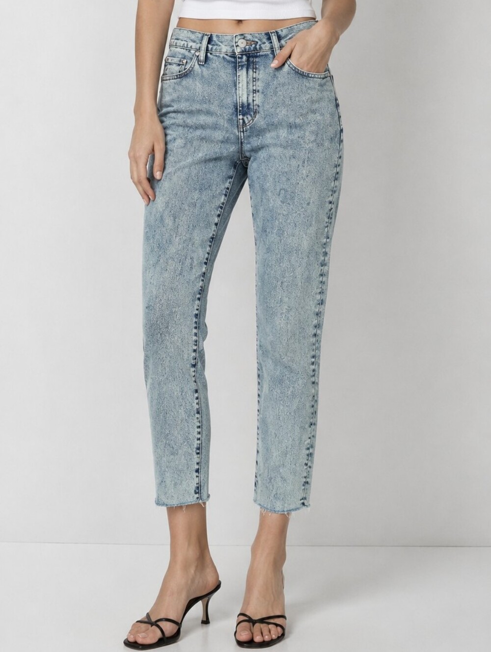 Anthropologie Edwin NWT Bree Cosmic Straight Leg Raw Hem Denim Jeans